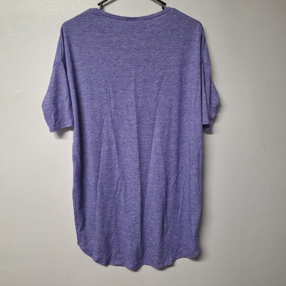 Lularoe Tunic Hi Low Purple Womens XXS Short Sleeve Top - Picture 2 of 6